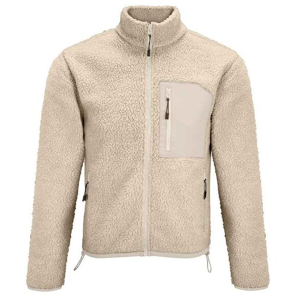 SOLS Unisex Adult Fury Sherpa Fleece Jacket / Shear Beige/Beige - Picture 1 of 3